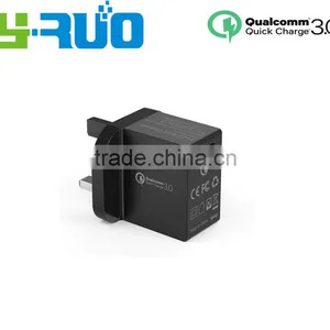 UK EU, US Plug Qualcomm Certified Quick Charge QC 3.0 /2.0 Wall Charger Passed UL, ETL, FCC, CE thumbnail-6