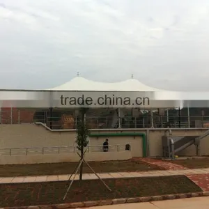 PVC Tensile Fabric Architecture Canopy for Various Sewage Pool With High Strength Tension Roof System in Typhoon Area thumbnail-1