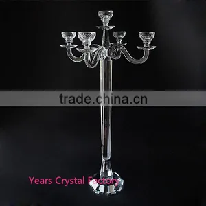 Tall Wedding Centerpiece Crystal Candelabra Hot Sell Table Flower Candelabra thumbnail-1