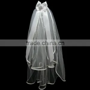 2016 Edged Ivory White Wedding Veil Soft Tulle High Quality Wedding Veils thumbnail-5