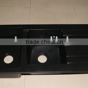 Black Acrylic Solid Surface Kitchen Sink, ,artificial Stone Sink,wash Basin thumbnail-3