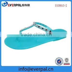 2015 New Arrival Cheap Diamond Plastic Jelly Sexy Slipper With Various Colors Women Jelly Flat thumbnail-2