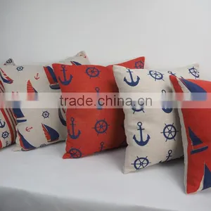 Throw Decorative Sofa Bed Car Chair Cushion Custom Anchor Digital Sublimation Printed Pillow Case/cover thumbnail-1