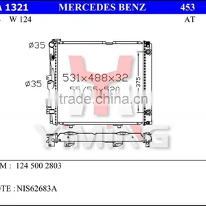 Auto Radiator for Mercedes-Benzz W124 84 OEM 1245002803 thumbnail-1