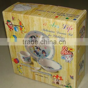 Melamine Kids Dinnerware, Dinner Set, 3 Pcs Dinner Set thumbnail-1