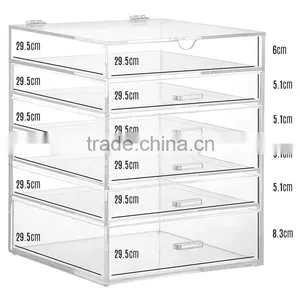 Fashion Clear Popular Stylish 6 Drawer Acrylic Makeup Organizer Manufacturer thumbnail-1