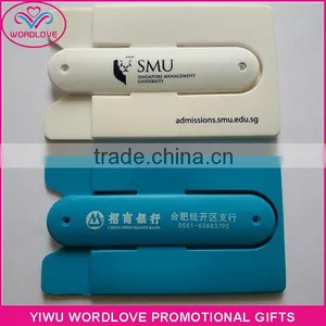 Hot Sell Custom Printing Silicone Smart Wallet With Strong 3M Adhesive Sticker Phone Stand for Promotion thumbnail-2