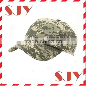 6 Panle Custom Distressed Blank Camo Hats Camo Baseball Cap thumbnail-1