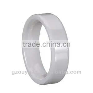 New White Ceramic Ring, Women's White Ceramic Ring thumbnail-1