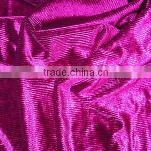 High Quality Stripe Poly/spadnex Stripe Korea Velvet Fabric for Dress, Blouse thumbnail-3