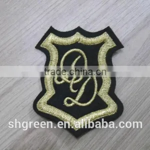 Uniform Shoulder Embroidery Emblem With Gold Metallic Thread thumbnail-4