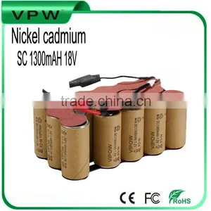 Rechargeable sc 1300mah 18v Ni-cd Battery Pack for 18v Cordles Drill thumbnail-1