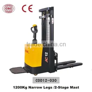 1.2T Electric Pallet Stacker With 2-stage STD. thumbnail-1