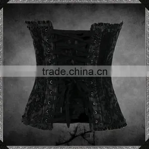 2014 New Fashion Gothic Black Steel Bone Gorgeous Overbust Corset 7398 thumbnail-3