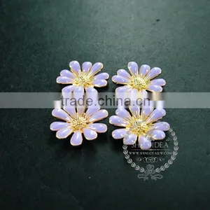 18mm Purple Flower Cabochon Setting Pendant Charm DIY Supplies Findings 1800145 thumbnail-2