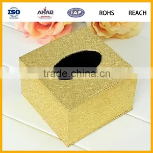 High Quality PU Leather Square Tissue Paper Box for Car/ Hotel/office thumbnail-1