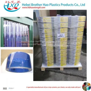 Normal Temperature Transparent 3mm Thickness Vinyl Plastic PVC Curtain Strip Door Rolls thumbnail-1