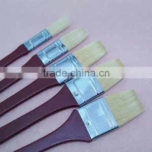 5 Sizes Long Handle White Bristle Hair Wall Painting Brush Set thumbnail-6