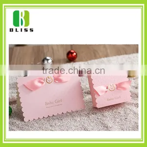 Hot-Selling High Quality Low Price Custom Folding Lovely 3d Ribbon Music Birthday Greeting Card thumbnail-2
