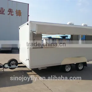Steel Mobile Food Kiosk for Sale German Made Generator for Mobile Moving Function thumbnail-2