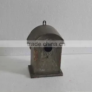 Adorable Industrial Galvenized Metal Bird Feeder House thumbnail-2