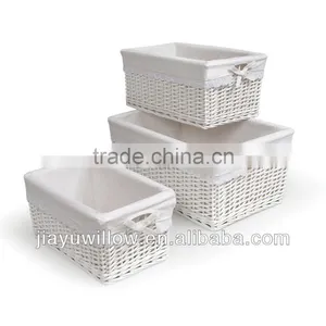 Handle Woven Wicker Nesting Gift or Storage Baskets thumbnail-1