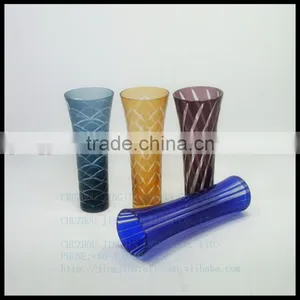 2017 New Arrival Overlay Single Flower Glass Vase thumbnail-5