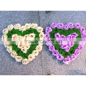 Artificial Rose Heart Wreath thumbnail-1
