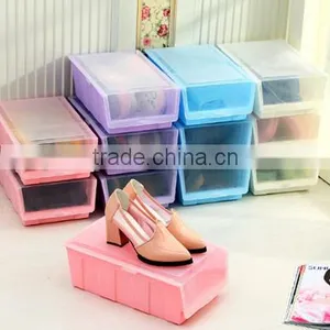Colorful Thicker With Cover Storage Box Plastic Shoe Boxes thumbnail-1