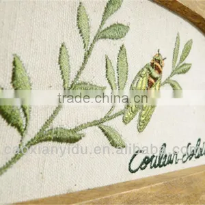 Wholesale in Stock Chalkboard Blackboard With Three Hooks Hotel Decor Message Board Writing Board Wooden Frame With Embroidery thumbnail-6