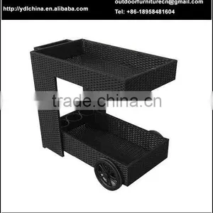 HDPE Rattan Dining Serving Cart thumbnail-1