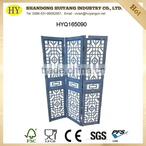 Antique Hand-painting Carved Folding Room Divider Wholesale thumbnail-1