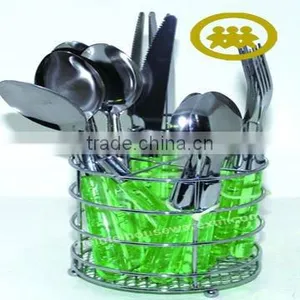 Plastic Handle Cutlery Set With Stand/hanger thumbnail-1