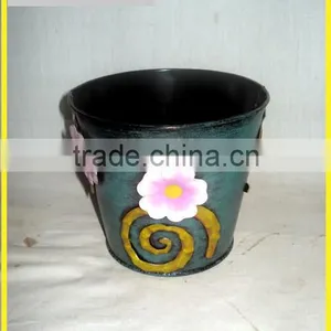 Metal Flower Pot Garden Home With 3D Metal Application Iron Flower Pot Stand thumbnail-5