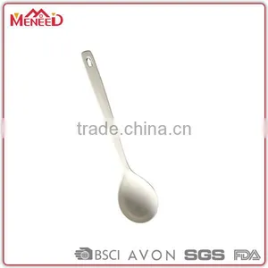 Factory Directly Price Durable Solid Color Plastic Kitchen Utensil White Melamine Small Soup Spoon thumbnail-1