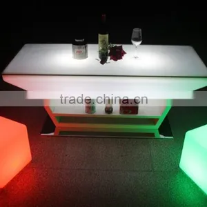 Stainless Steel Leg Illuminate Small Party Led Bar Counter With IR Remote Control thumbnail-4