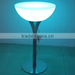 High LED Cocktail Table for Wedding Led Illuminated Furniture Bar Table thumbnail-3