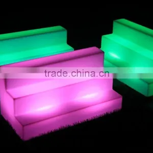 HDPE Plastic Color Changing 3 Level Big Light up Portable Led Wine Rack thumbnail-6