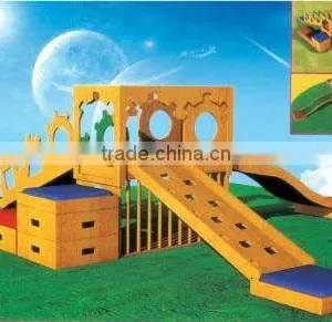 EXCELLENT QULAITY !!!! OUTDOOR KIDS WOOD PLAYGROUND (A-05805) thumbnail-1