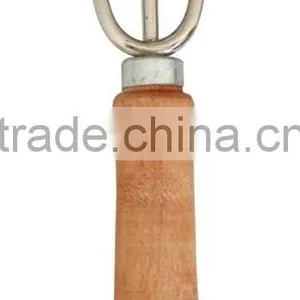 3103 Stainless Garden Tool Wooden-handle 3-prong Rake thumbnail-1
