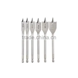 6 Piece Spade Bit Set Wood Spade Bits Flat Spade Bits Spade Tungsten Carbide Drill Bit thumbnail-1