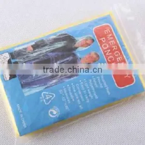 Promotional PEVA Emergency Transparent Raincoat Disposable Poncho thumbnail-1