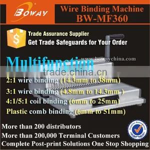 MF360 Multifunction All in 1 Wire Binding/coil Binding/comb Binding Machine thumbnail-1