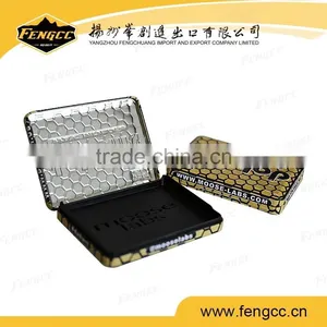 Hot Promotion Customized Embossed Color Logo Flat Square / Rectangle Metal Tin Box thumbnail-1