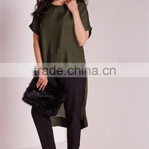 Tops for Women 2016 Plus Size Cap Sleeve Fancy Chiffon Tops HST3801 thumbnail-1