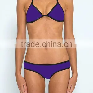 Summer New Hot Sexy Pure Color Women Bikini Set Bandage Swimsuit thumbnail-5