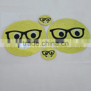 Lovely Cartoon Design Hologram Rhinestone Diamond Gem Crystal Sticker In Foot Grade thumbnail-6