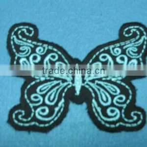 Beautiful Embroidery Patch, High Quality Embroidery Patch ,iron on Butterfly Badge thumbnail-1