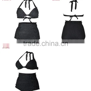 Hot Sexy High Waist Dot Sling Woman Swimwear thumbnail-5