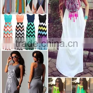 Walson Walson Women Boho Summer Long Maxi Beach Dresses Party Evening Cocktail Wedding Dress thumbnail-1